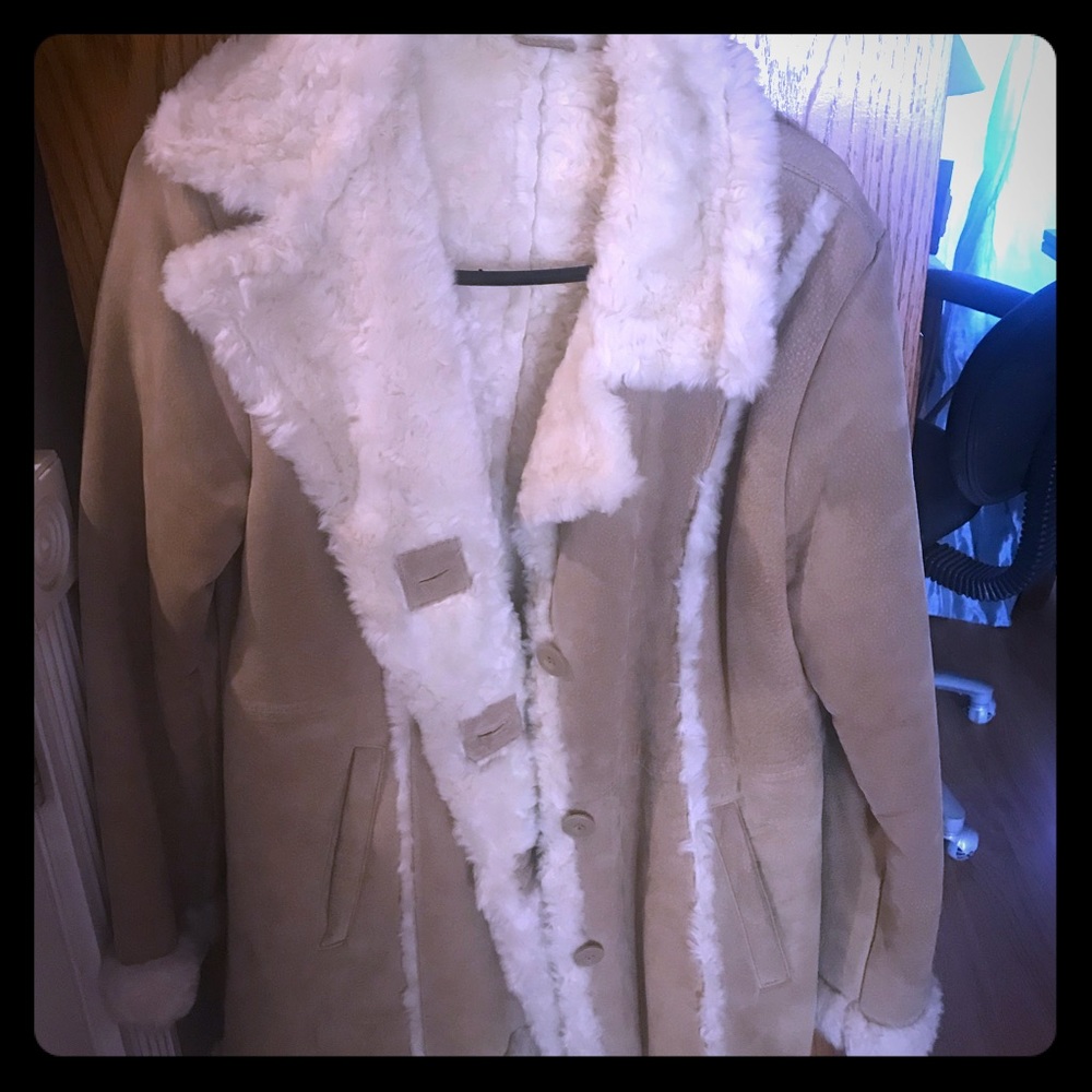 100% real suede coat size sml